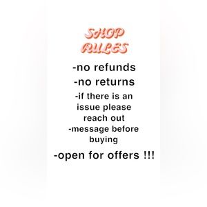SHOP RULES